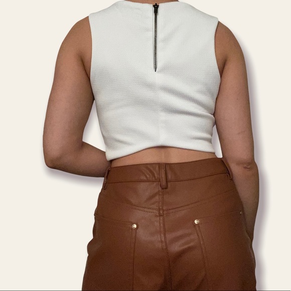 White cropped tank top, Brand : Stitches, Size : M - Picture 3 of 4